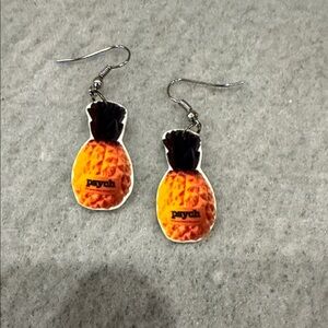 Psych Tv Show Pineapple Earrings with Silver Hooks NWT